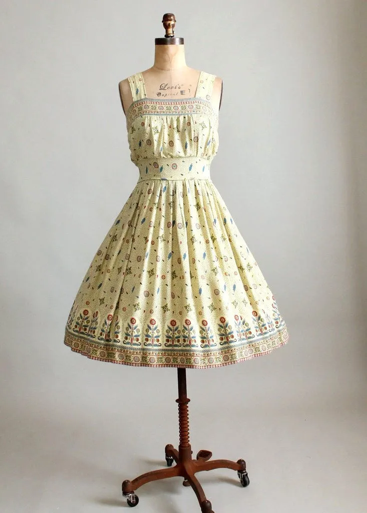 Vintage 1960s Bali Print Sundress