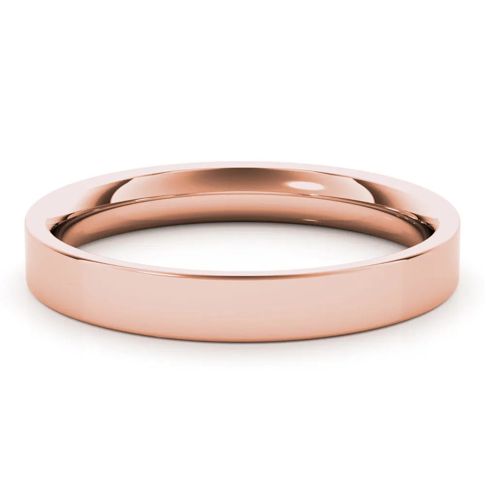 Women's Classic Flat Banded Wedding Ring (Cigar Band)