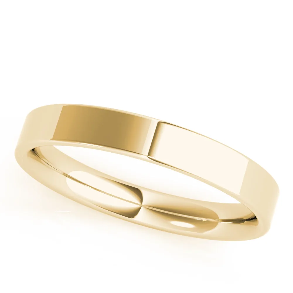 Women's Classic Flat Banded Wedding Ring (Cigar Band)