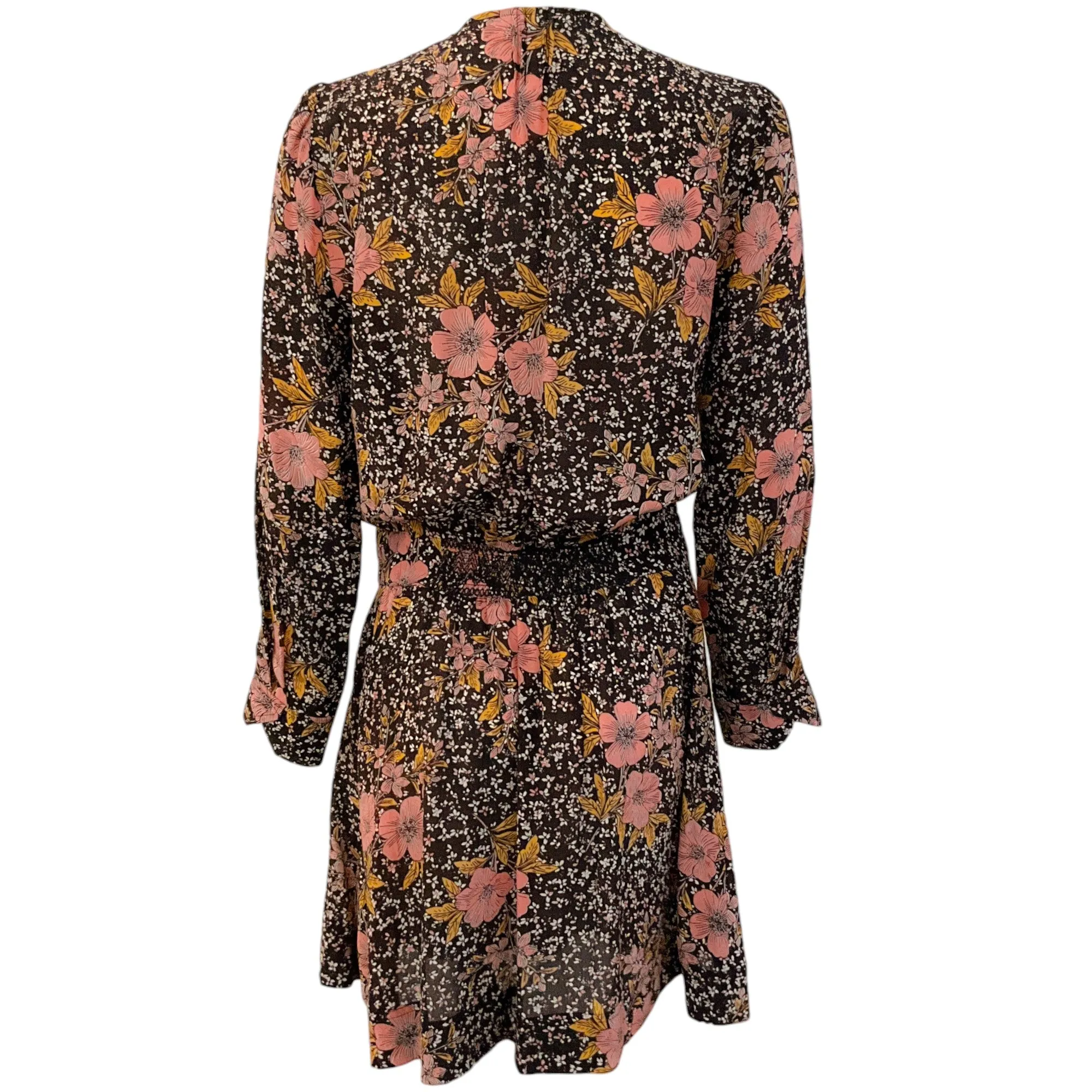 Zadig & Voltaire Black / Pink Floral Dress with Lace Detail