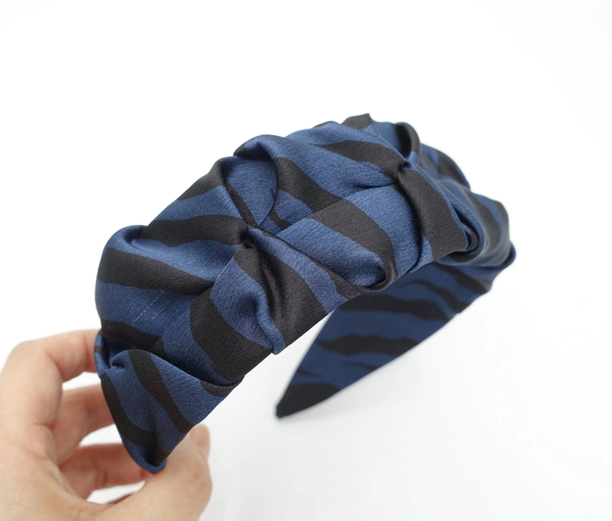 zebra satin twisted wave headband stylish hairband women hair accessory